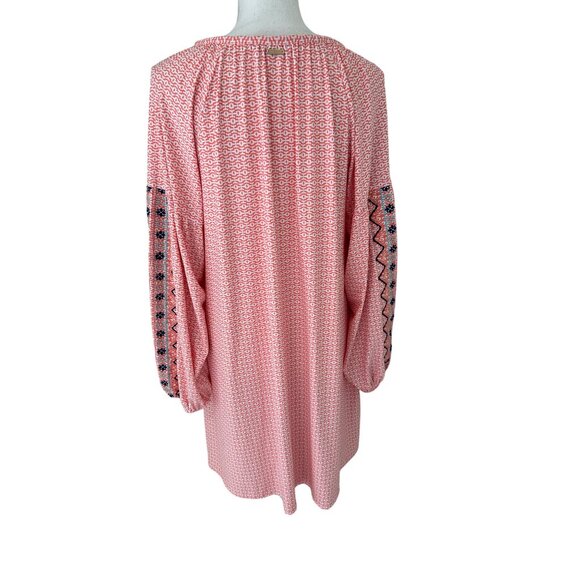 Cabana Life Tunic Dress Womens Size Large New PInk Nylon Blend w/ Tassels New - Picture 8 of 14